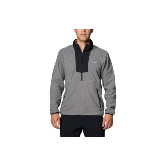Columbia Men's Sequoia Grove Half Zip Fleece, City Grey Heather/Black, Small NWT - Picture 1 of 1